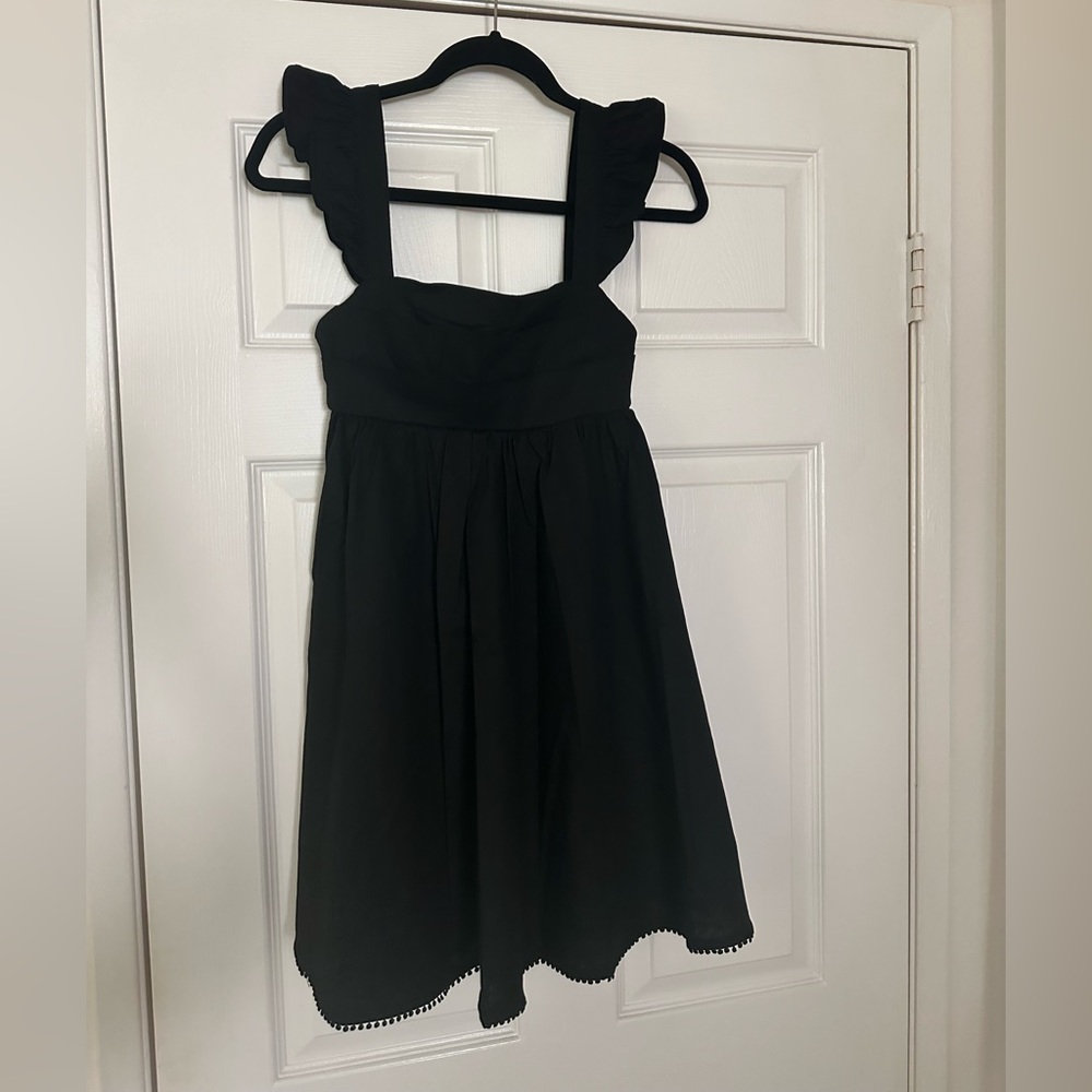 NWOT Princess Polly Flutter Sleeve Square Neck Babydoll Black